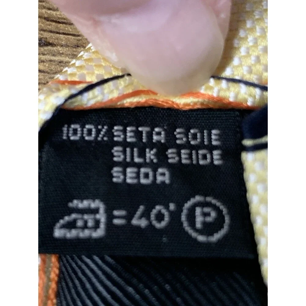 Ermenegildo Zegna Striped Textured 100% Silk Brown Beige Neck Tie Designer Italy